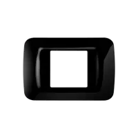 Placa ornament TOP SYSTEM - tehnopolimer gloss finish - 2 module- TONER BLACK - SYSTEM