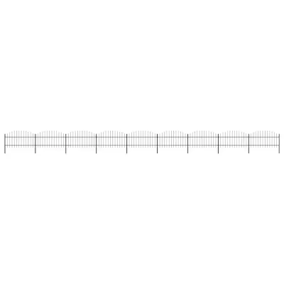vidaXL Gard de grădină cu vârf tip suliță din oțel 1506x125 cm, negru