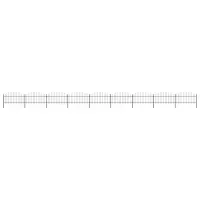 vidaXL Gard de grădină cu vârf tip suliță din oțel 1506x125 cm, negru