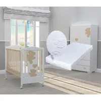 Pătuț Bambino Casa - Amore Naturale + cadou saltea Primavera Baby Luxe
