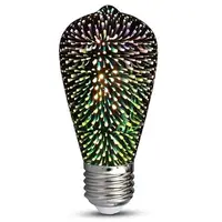 Bec LED ST64 E27 3W cu filament 3000K alb cald model 3D V-TAC SKU-212705