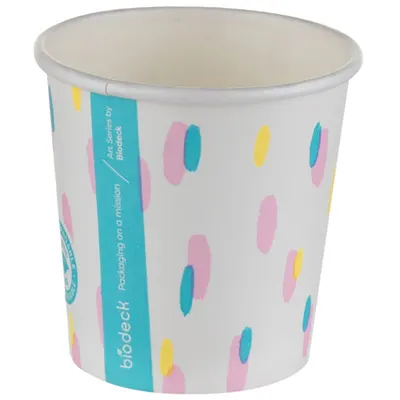 Pahare Carton Zero Plastic Artwork, 120 ml, 25 buc