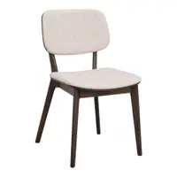 Scaun de dining crem/în culoare naturală închisă din lemn de stejar Barrett – Rowico