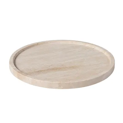 Platou servire rotund MANUFACTURE TRAVERTINE, 24,5 cm