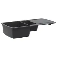 vidaXL Chiuvetă de bucătărie cu bazin dublu Granite 96 x 50 x 31 cm