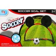 Set Fotbal - Mickey Mouse, include 1x poarta, plasa, pompa, minge, rosu-negru, 3+ ani, MegaCreative, 450342