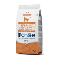 Hrana uscata pisici, Monge Natural Monoprotein Sterilised, Rata, 1.5 kg