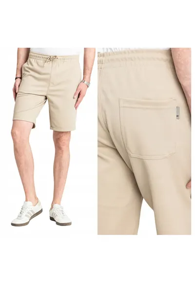 Pantaloni scurti cu talie ajustabila - Bej