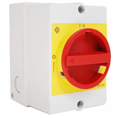 Comutator 0-1, 6p, 20A, 5,5kW + 2 c.aux. + cleme PE
