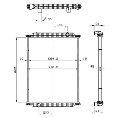 Radiator, racire motor NRF 549700
