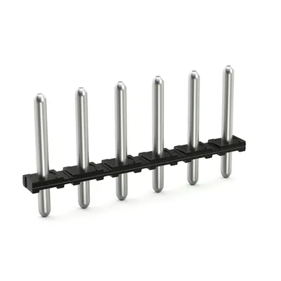 Solder pin strip; 1.4 mm Ø solder pin; straight; Pin spacing 5 mm; 9-pole; black