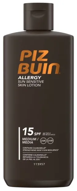Piz Buin Allergy Loțiune de corp cu protecție solară, SPF15, 200 ml