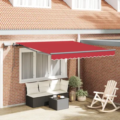 Marchiza Gossi retractabila manuala cu led rosie 300x250 cm, tesatura de schimb pentru marchiza Gossi de 3x2.5 m rosie
