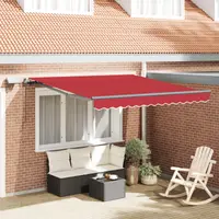 Marchiza Gossi retractabila manuala cu led rosie 300x250 cm, tesatura de schimb pentru marchiza Gossi de 3x2.5 m rosie