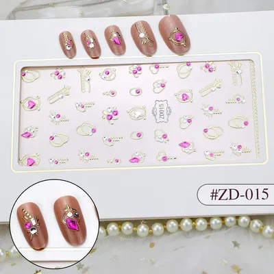 Sticker 3D Manichiura Nail Art Cristal ZD015
