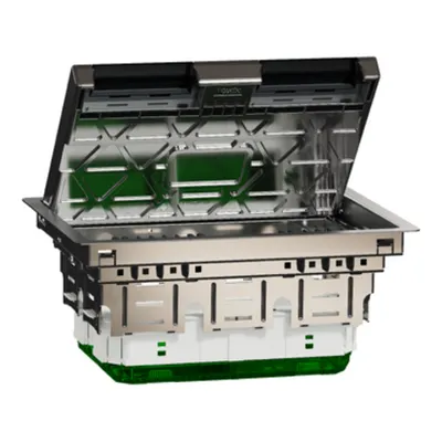 Unica system+, Doza pardoseala L, metal, IP20, 16 module