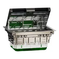 Unica system+, Doza pardoseala L, metal, IP20, 16 module