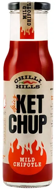 Ketchup gourmet cu chipotle ușor, 250 ml, Chilli Hills
