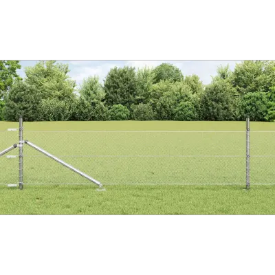 vidaXL Gard hexagonal cu stâlp 100 x 0,8 m Oțel Galvanizat Argintiu