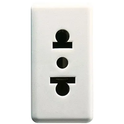 Priza 2P+E standard euro/american 1 modul Gewiss System GW20212, alb