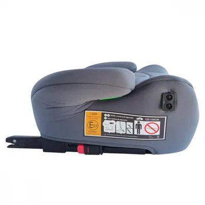 Inaltator auto pentru copii KidsCare FixiGo Gri cu isofix, 125-150 cm, husa lavabila, omologat R129 i-Size