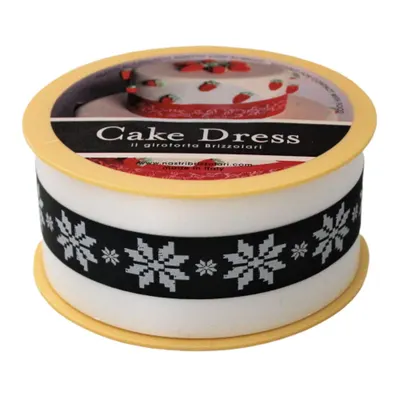 Banda decorativa Cake Dress, pentru torturi si prajituri, 4.5cm x 20m, Traditional Argintiu
