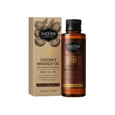 Sadoer Ulei de masaj cu textura fina si prietenoasa cu pielea 100 ml Coconut