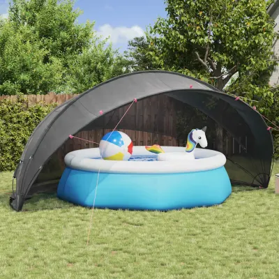 vidaXL Dom pentru piscină 546 x 516 x 250 cm Negru