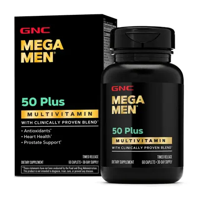 MEGA MEN 50 PLUS Multivitamin, GNC | 60 capsule