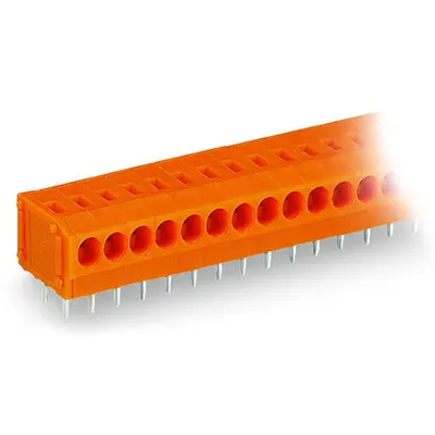 PCB terminal block; 1.5 mm²; Pin spacing 3.81 mm; 3-pole; PUSH WIRE®; 1,50 mm²; orange