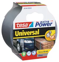 Bandă universală pentru hobby Tesa – Extra Power, 10 m x 50 mm, gri