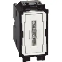 Intrerupator cu revenire iluminabil 1 modul borne automate Bticino Living Now K4005A, alb, negru, nisip