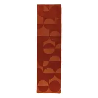 Covor tip traversă teracotă țesut manual din lână 60x230 cm Gigi – Flair Rugs
