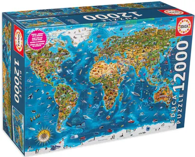 Puzzle Educa din 12 000 de piese - Minunile lumii