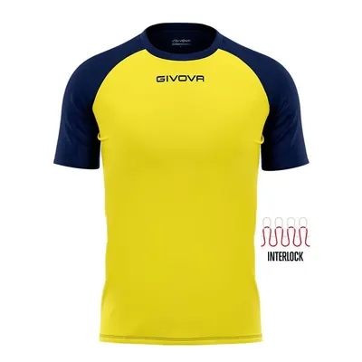 Tricou Givova Capo galben-bleumarin 2XL
