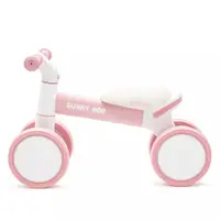 Ride On fara pedale Ride On cu cadru usor din aluminiu,ghidon reglabil,roti EVA,sezut moale si limitator directie de siguranta Baby Mix Bunny Hop Pink