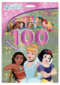 Carte de colorat Sense Disney Princess - Cu 100 de abțibilduri