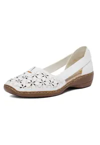Pantofi dama - 41356-80 - piele naturala - alb