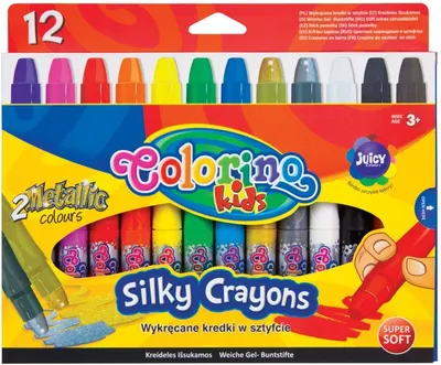 Pasteluri Colorino Kids - Silky, 12 culori