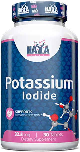 Potassium Iodide, 32.5 mg, 30 tablete, Haya Labs