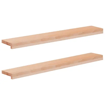 vidaXL Pervazuri 2 buc. natural 90 x 15 x 2 cm Lemn de fag masiv