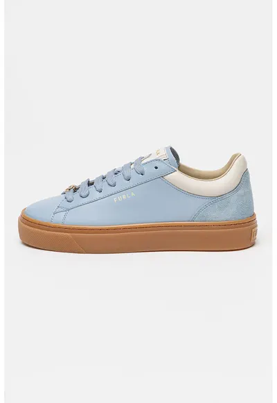 Pantofi sport din piele Enjoy - Albastru azur