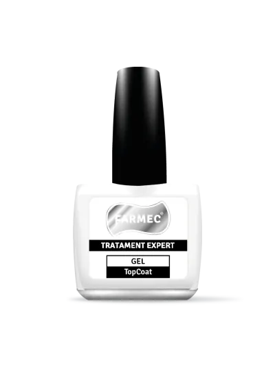 Gel Top Coat Pentru Unghii Luciu Intens și Protecție, Farmec Tratament Expert, 11 Ml