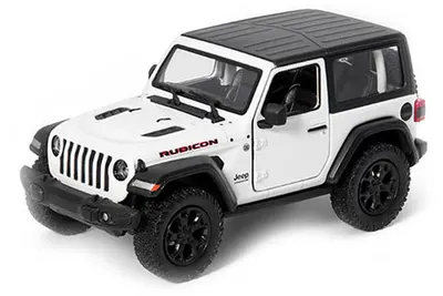 Mașinuță metalică Kinsmart - 2018 Jeep Wrangler, Hard Top, 1:34, albă