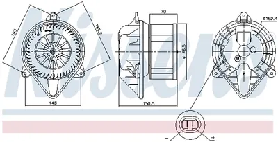 Ventilator habitaclu potrivit RENAULT MEGANE I, MEGANE I CLASSIC, MEGANE I COACH 1.4-2.0 08.95-08.03