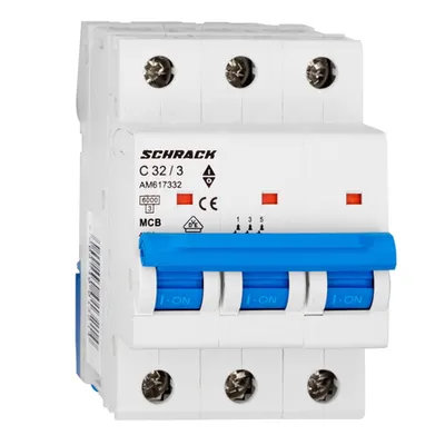 Intreruptor automat modular (MCB) AMPARO 6kA, C 32A, 3-poli