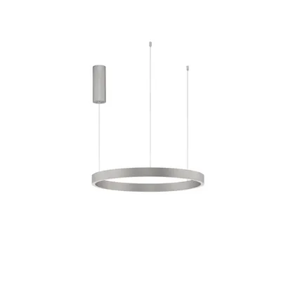 Lampa suspendata ELOWEN Brushed Silver Aluminum & Acrylic LED 60 Wat 220 Volt 2552Lm 3000K IP20 sus & jos Deschis