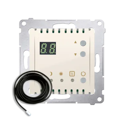 Termostat cu display, 16 (2) A, 230V ~, senzor exterior inclus,crem