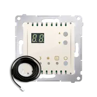 Termostat cu display, 16 (2) A, 230V ~, senzor exterior inclus,crem