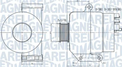 Alternator (14v, 120a) Potrivit Fiat Qubo; Lancia Musa; Opel Astra H, Astra H Gtc, Astra H Kombi, Corsa C, Corsa C Hatchback, Meriva A, Tigra 1.3d 06.03
